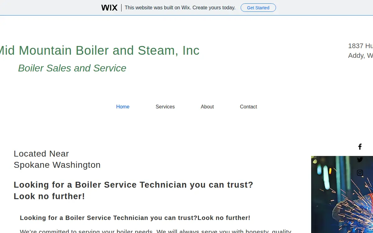 Homepage of Mid Mountain Boiler and Steam, INC.