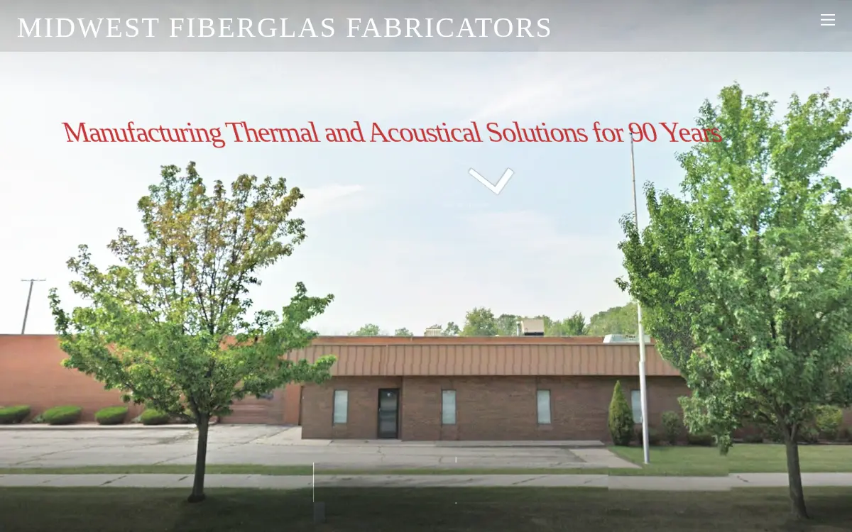 Homepage of Midwest Fiberglas Fabricators, Incorporated