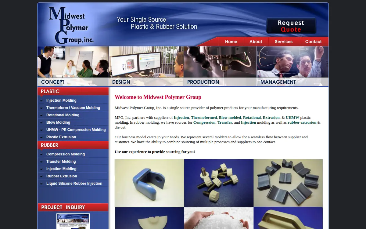 Homepage of Midwest Polymer Group INC