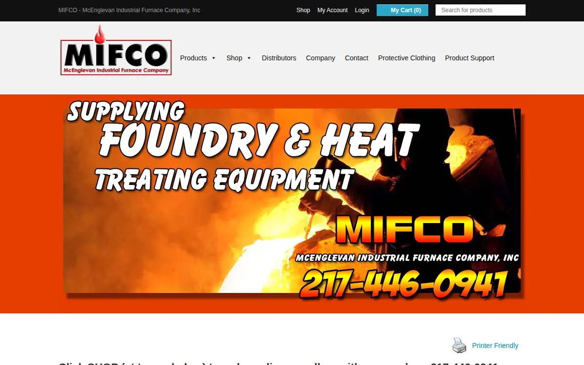 Homepage of Mcenglevan Industrial Furnace Manufacturing, INC
