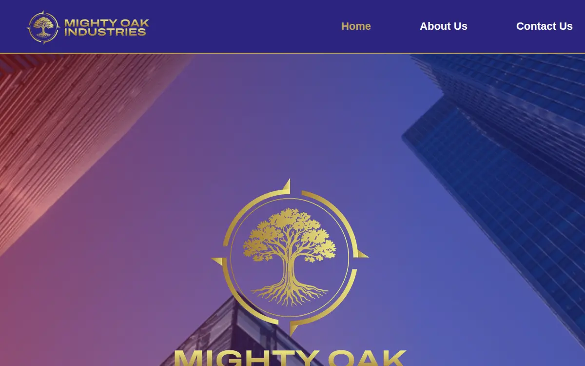 Homepage of Mighty Oak LLC