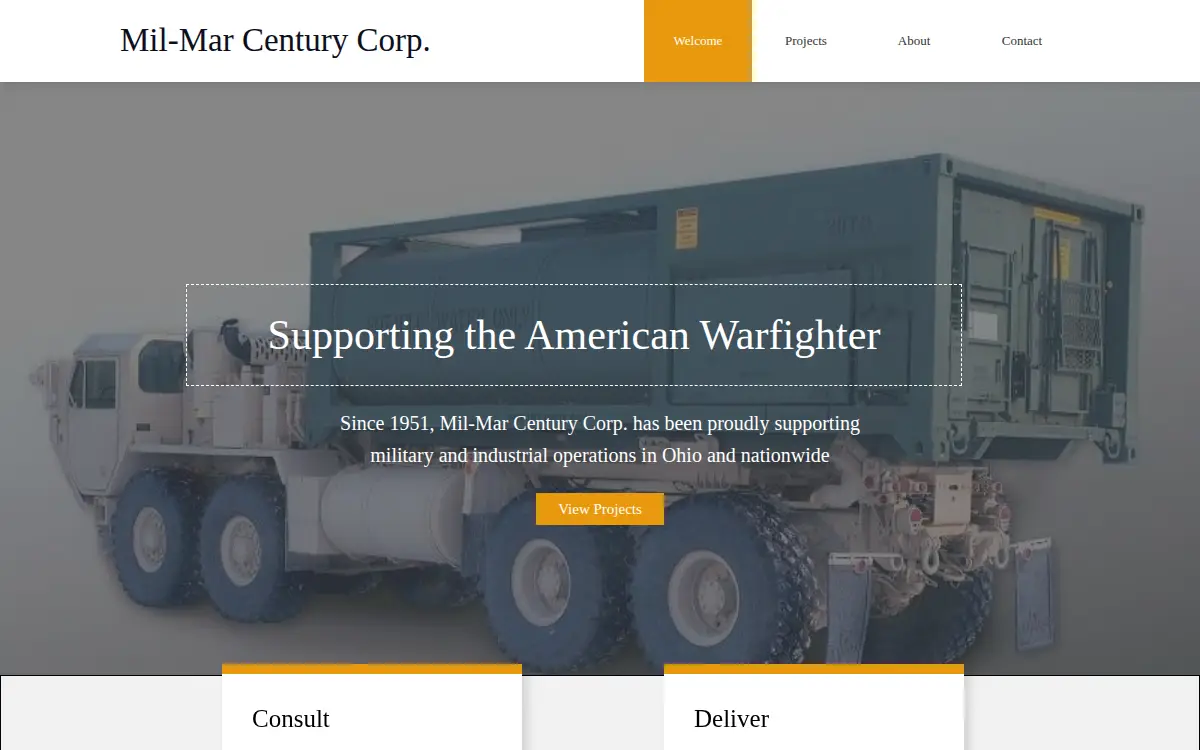 Homepage of Mil-mar Century Corporation