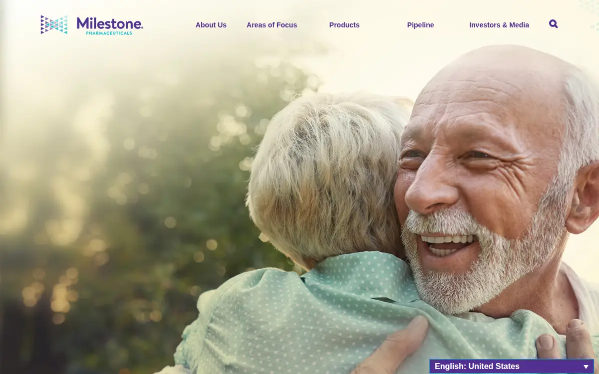 Homepage of Milestone Pharmaceuticals Usa, INC.