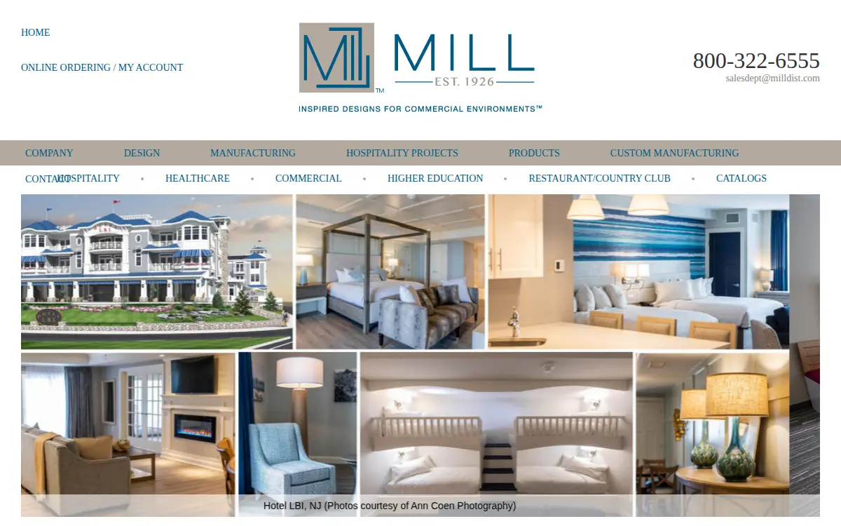 Homepage of Mill Distributors INC