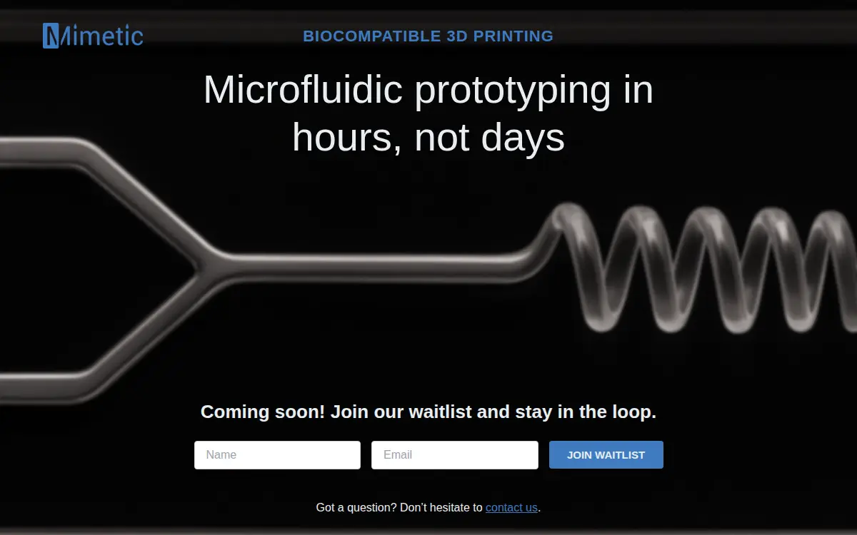 Homepage of Mimetic Ink CORP.