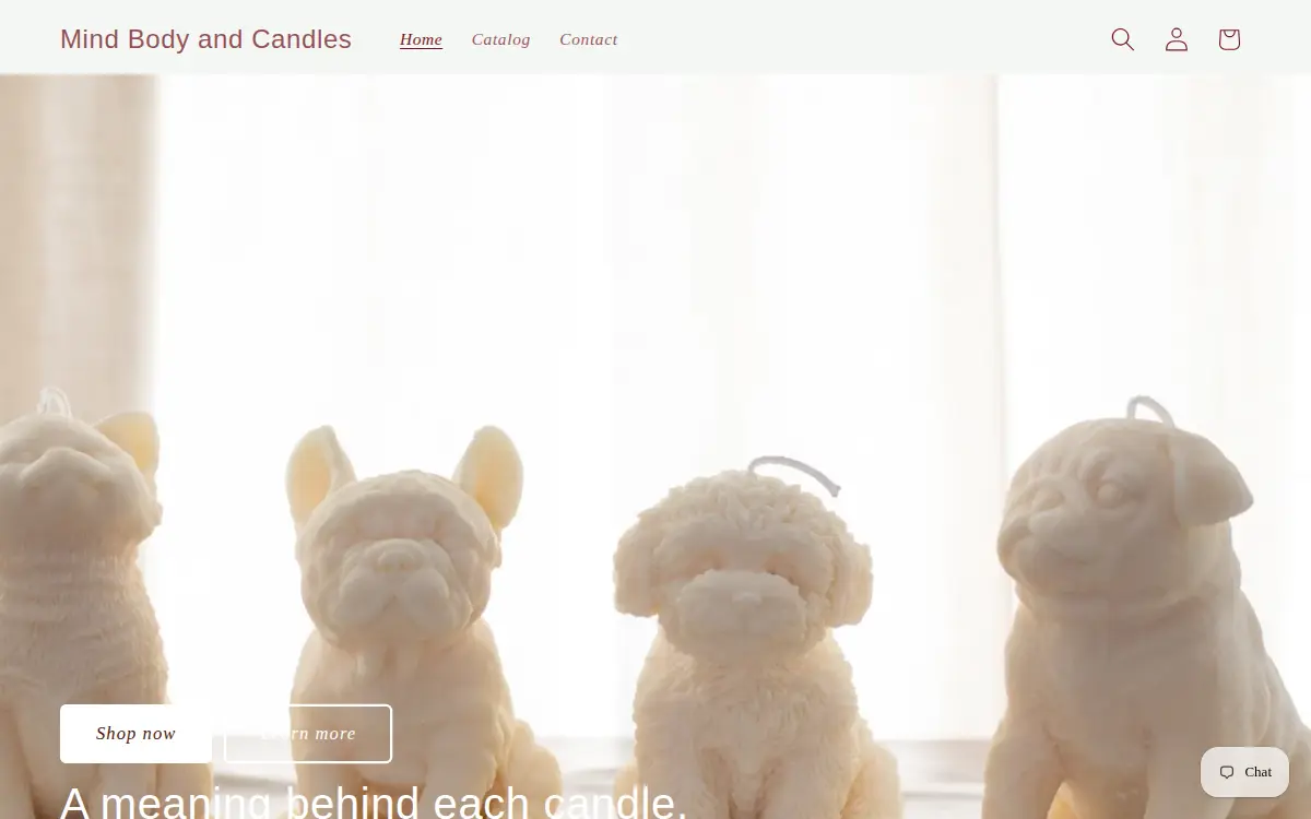 Homepage of Mind Body and Candles LLC