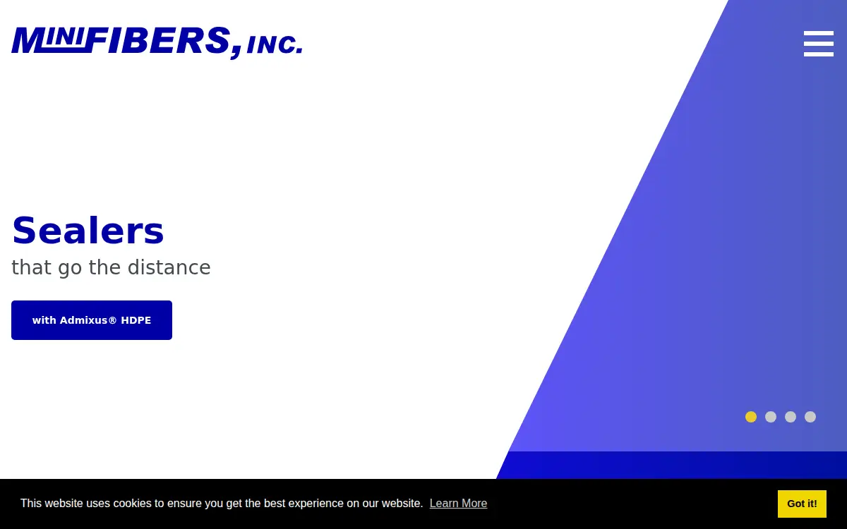 Homepage of Minifibers, INC.