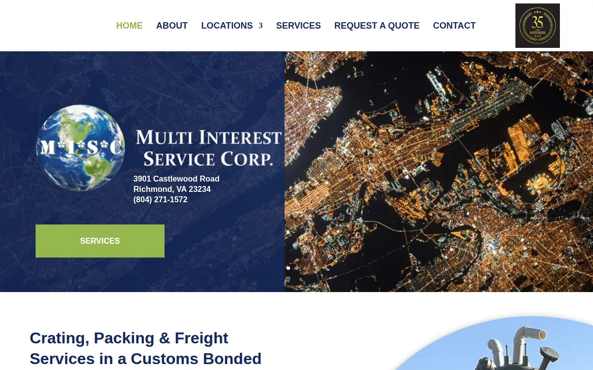 Homepage of Multi Interest Service Corporation