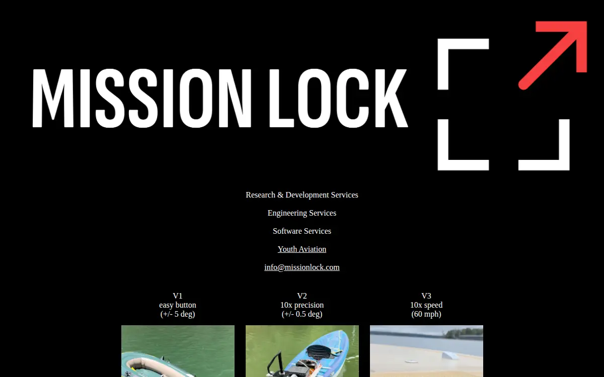 Homepage of Mission Lock, LLC