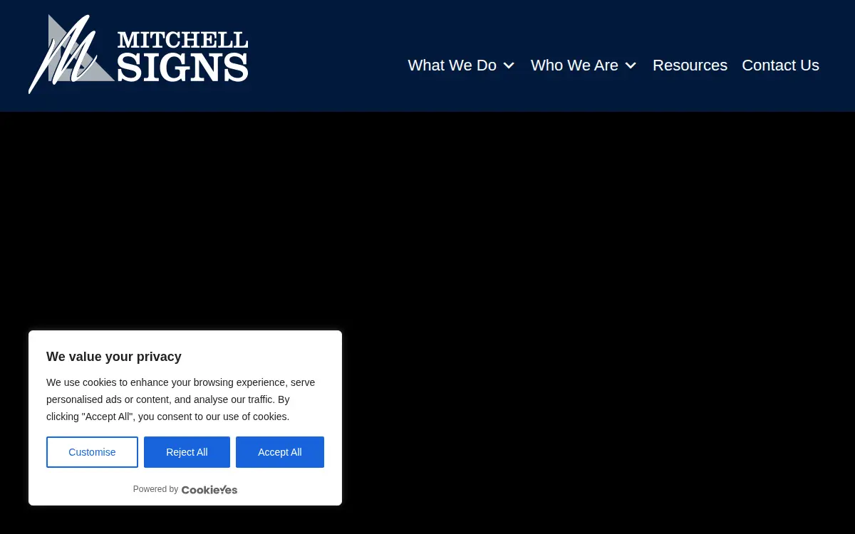 Homepage of Mitchell Signs INC