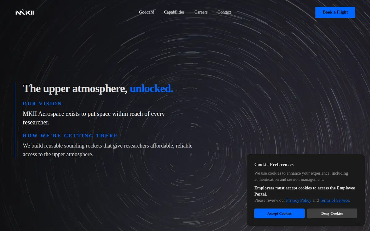 Homepage of Mkii Aerospace LLC