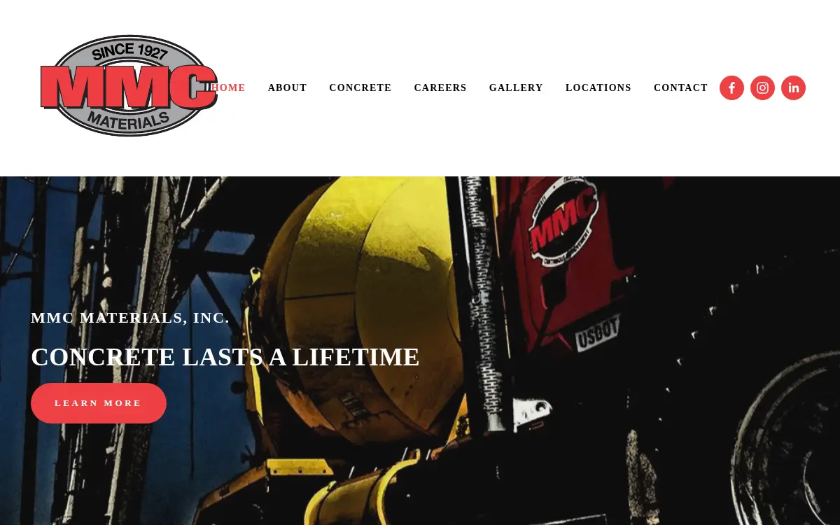 Homepage of Mmc Materials Gulf Coast, LLC