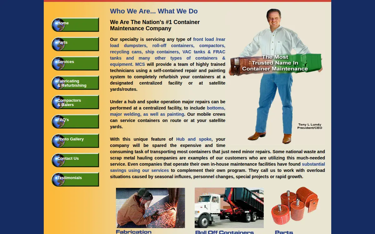 Homepage of Danville Container Service, INC.