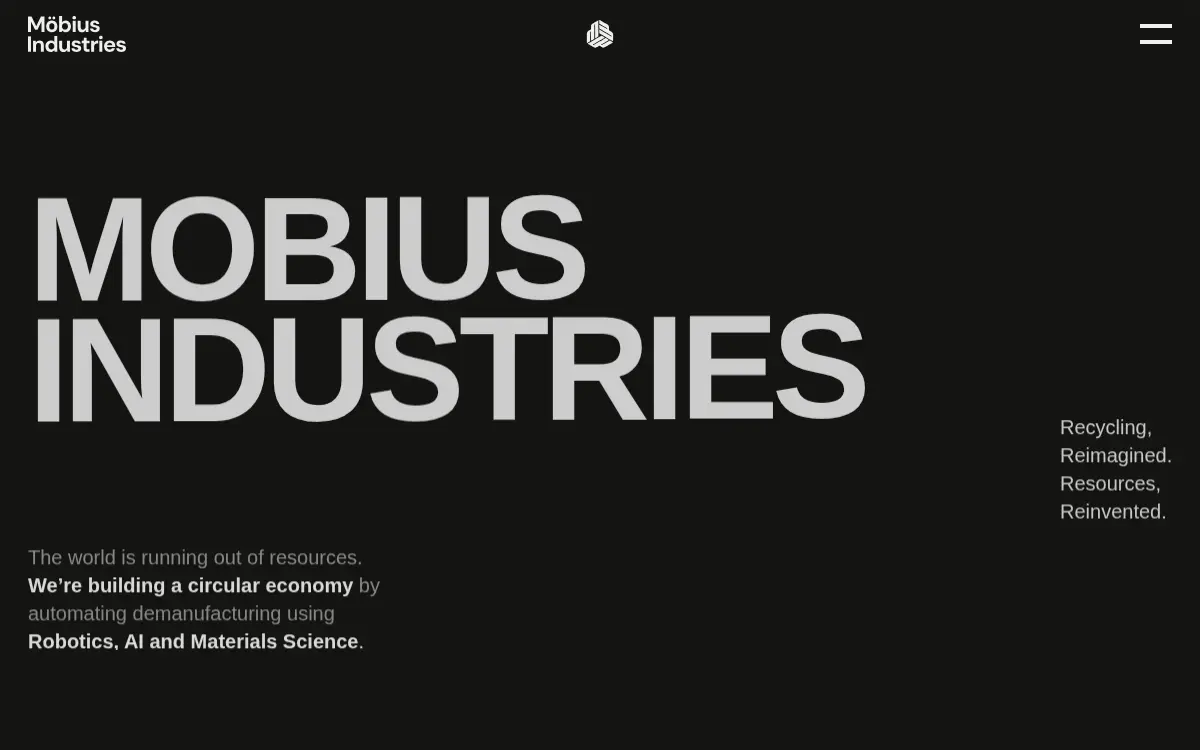 Homepage of Mobius Industries, INC.