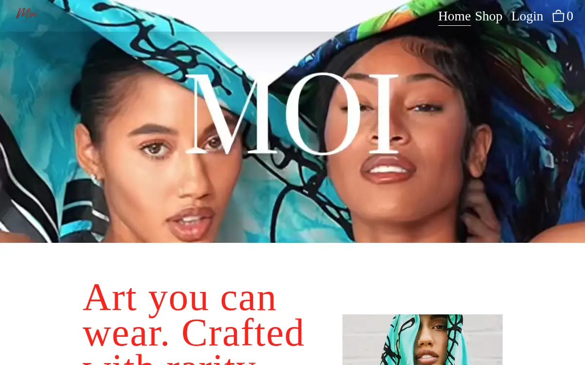 Homepage of Moi By Marini LLC