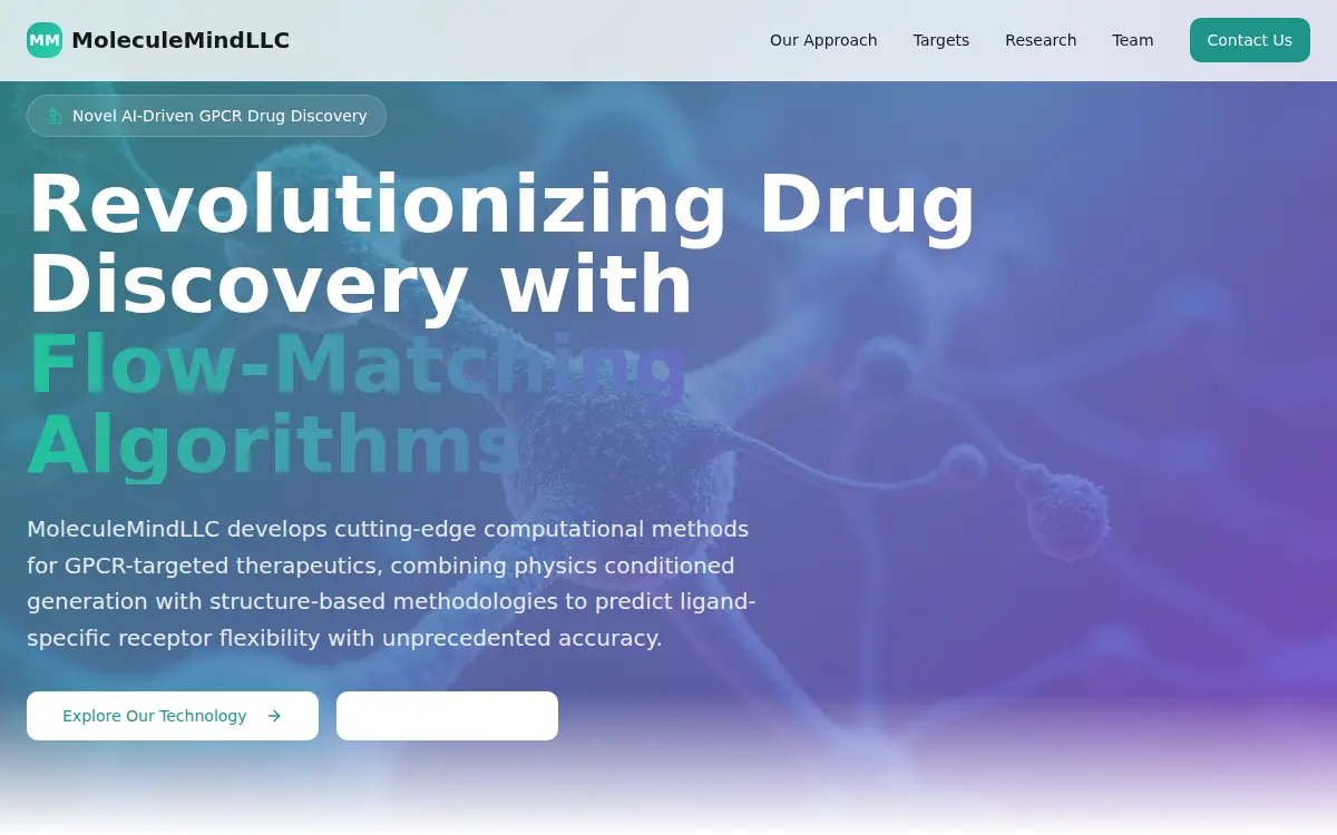 Homepage of Moleculemind LLC
