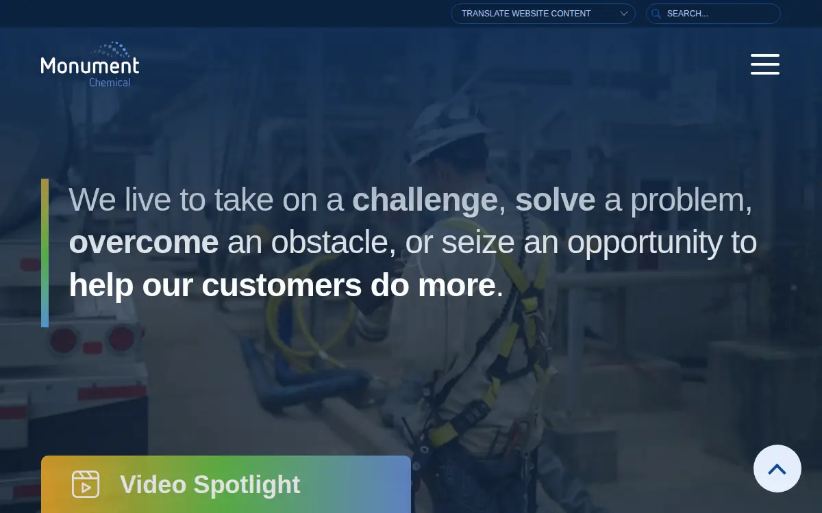 Homepage of Monument Chemical Houston LLC