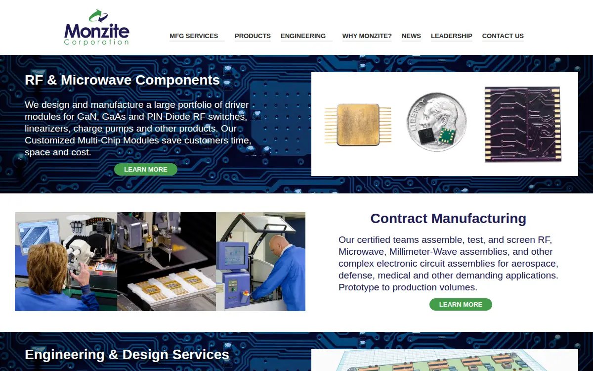 Homepage of Monzite Corporation