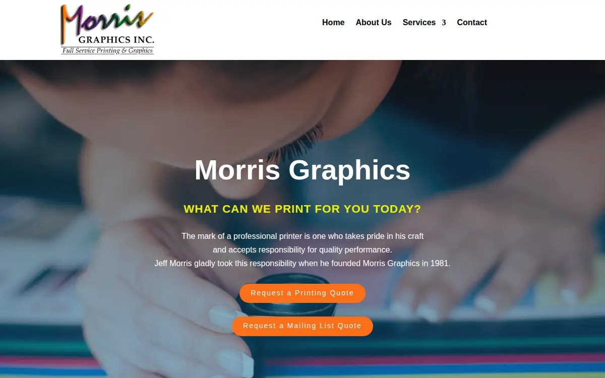 Homepage of Morris Graphics INC