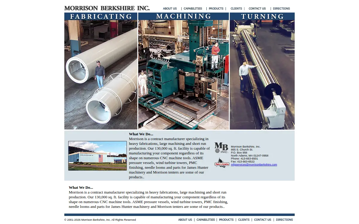Homepage of Morrison Berkshire INC