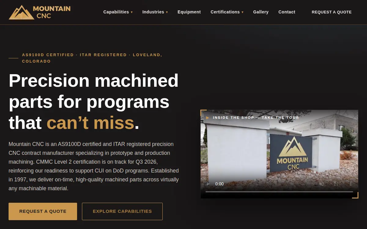 Homepage of Custom Tooling & Fabrication LLC