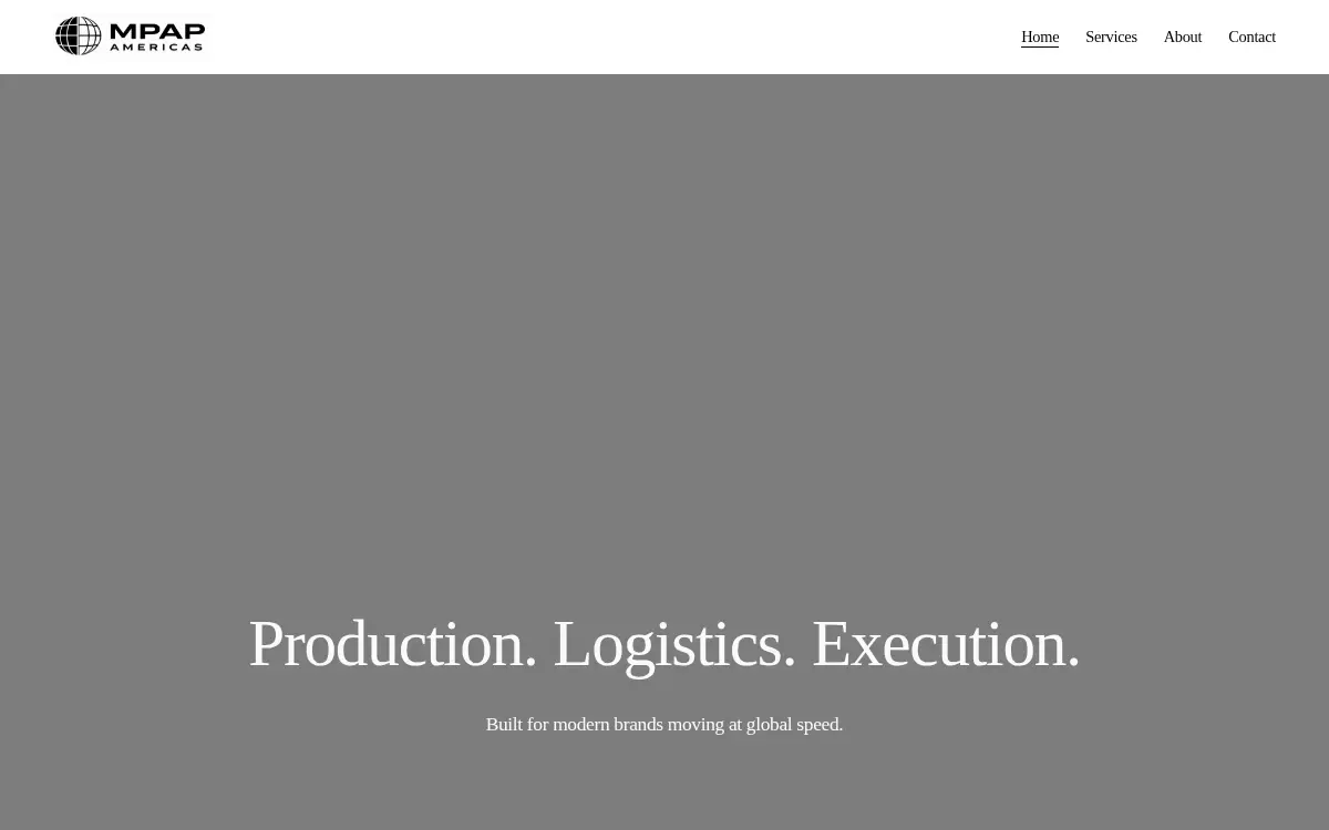 Homepage of Mpap Americas LLC