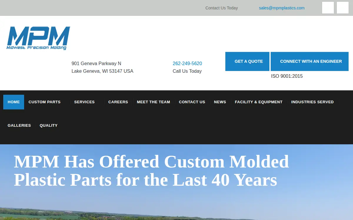 Homepage of Midwest Precision Molding, INC