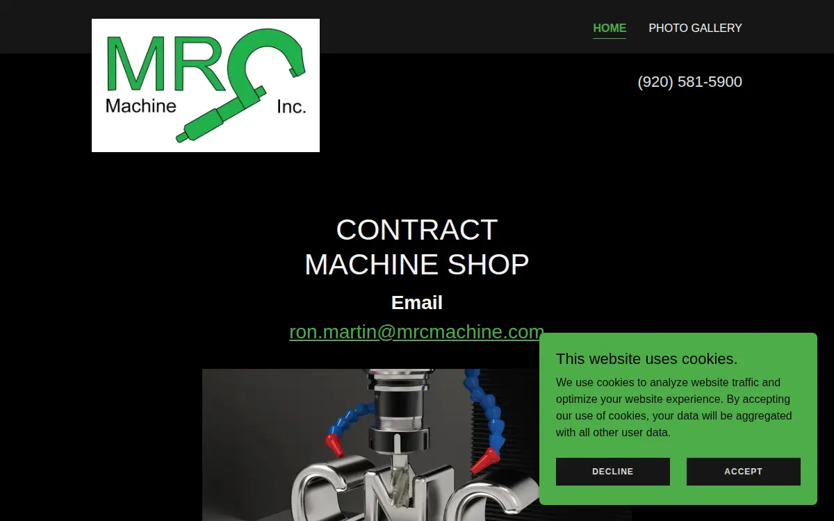 Homepage of Mrc Machine INC