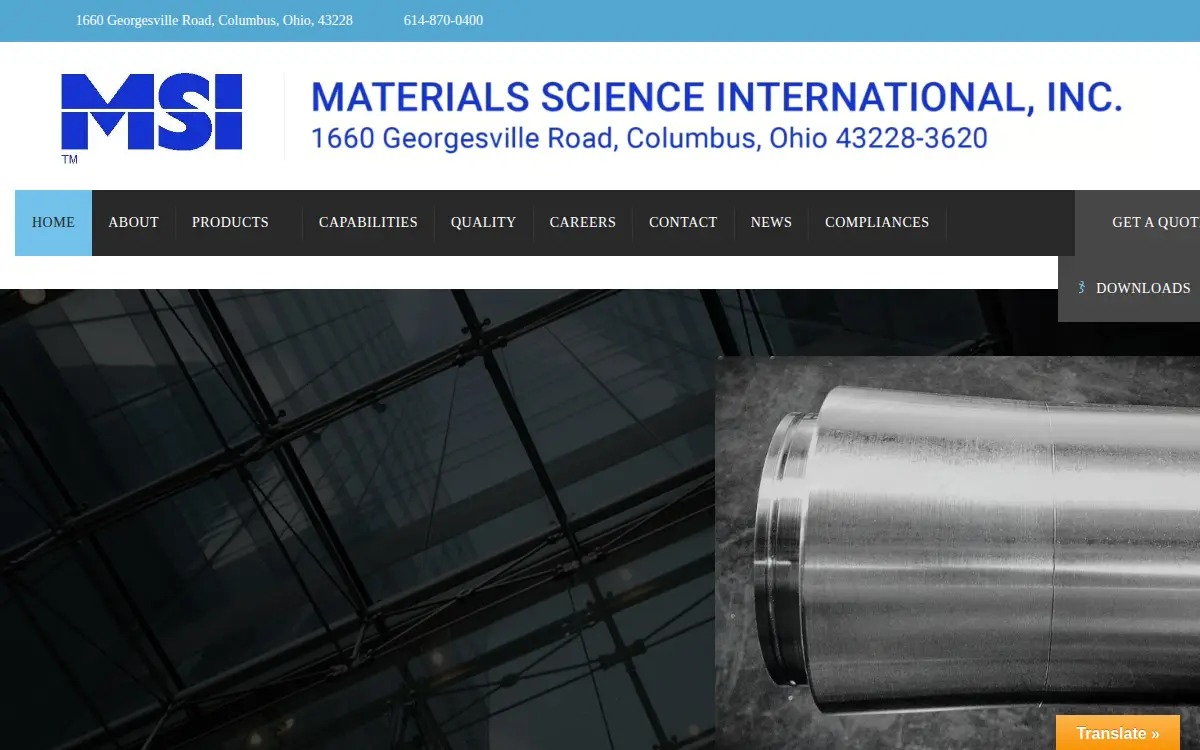 Homepage of Materials Science International INC