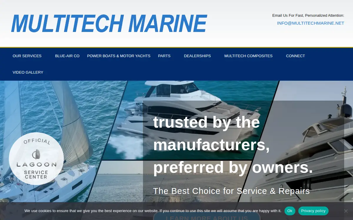 Homepage of Multitech Marine Services, LLC