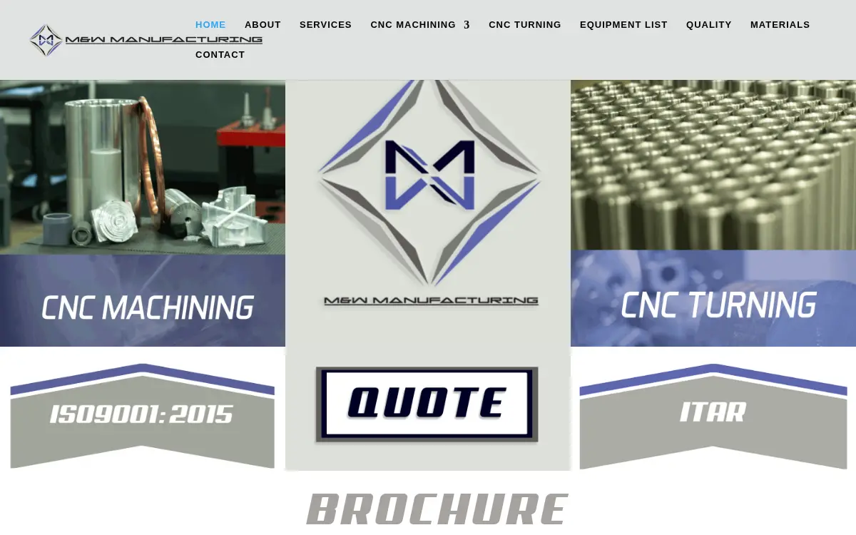 Homepage of M & W Manufacturing Co, L.l.c