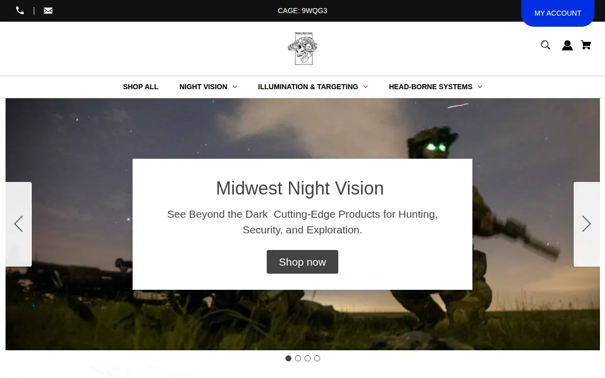 Homepage of Midwest Nvg LLC