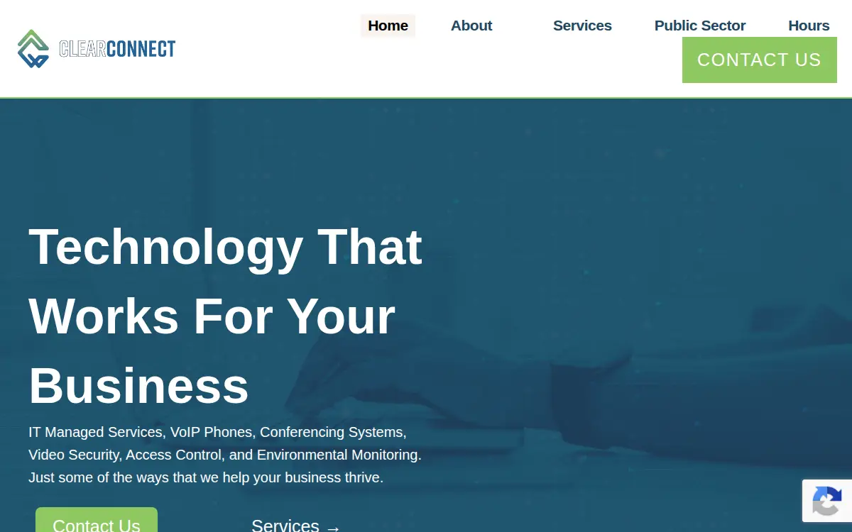 Homepage of Clearconnect, LLC