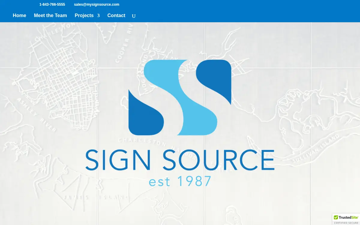 Homepage of Sign Source of Charleston LLC