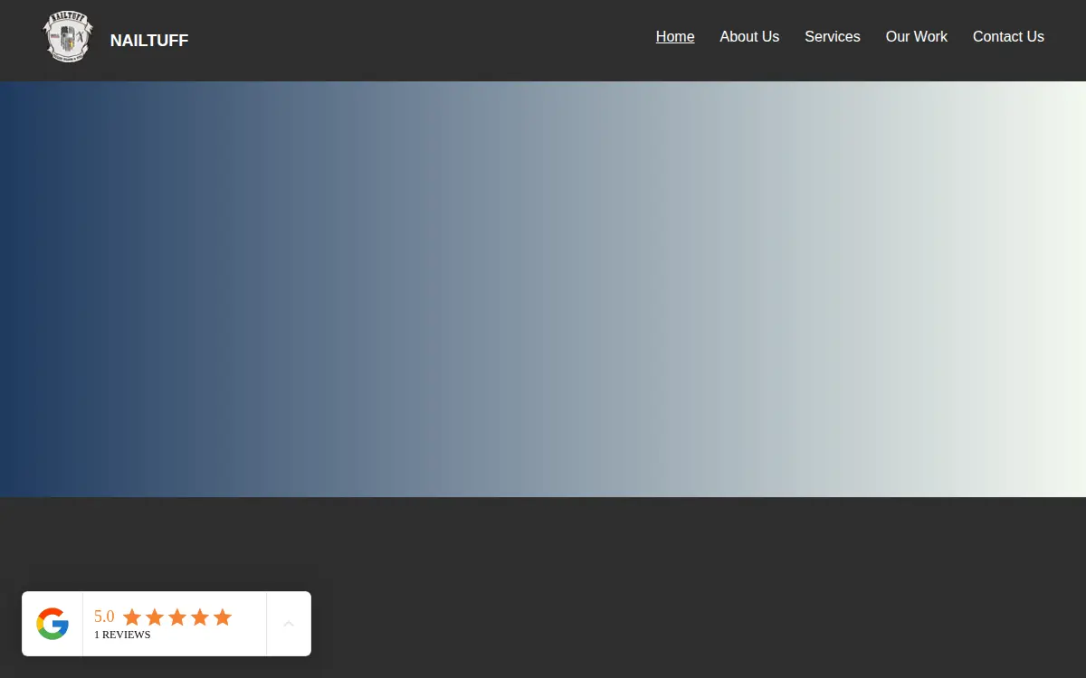 Homepage of Nailtuff Trailers, Welding & Steel, LLC