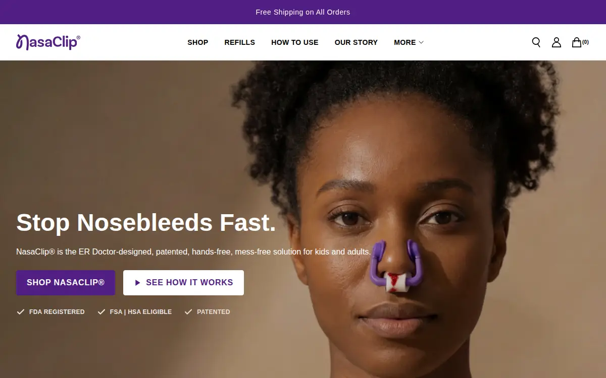 Homepage of Nasaclip, INC.