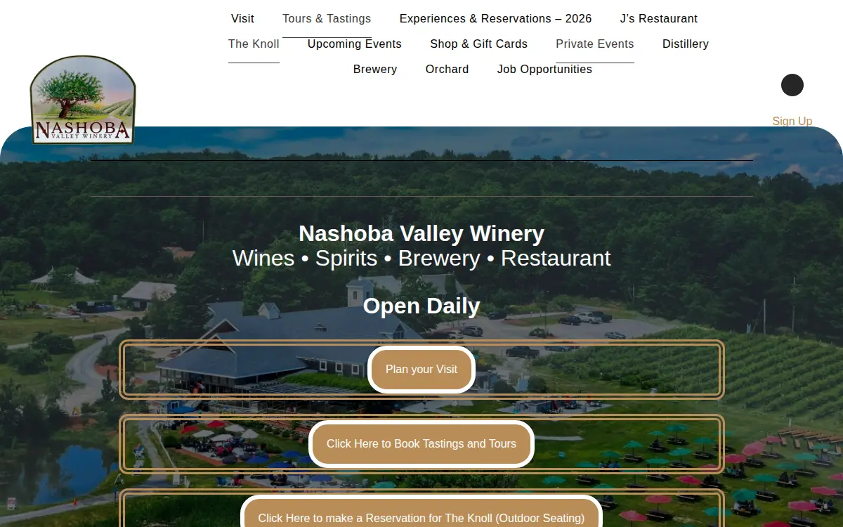 Homepage of Nashoba Valley Spirits, LTD.