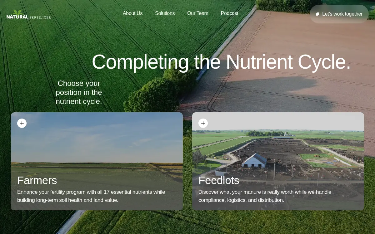 Homepage of Natural Fertilizer Products, INC.