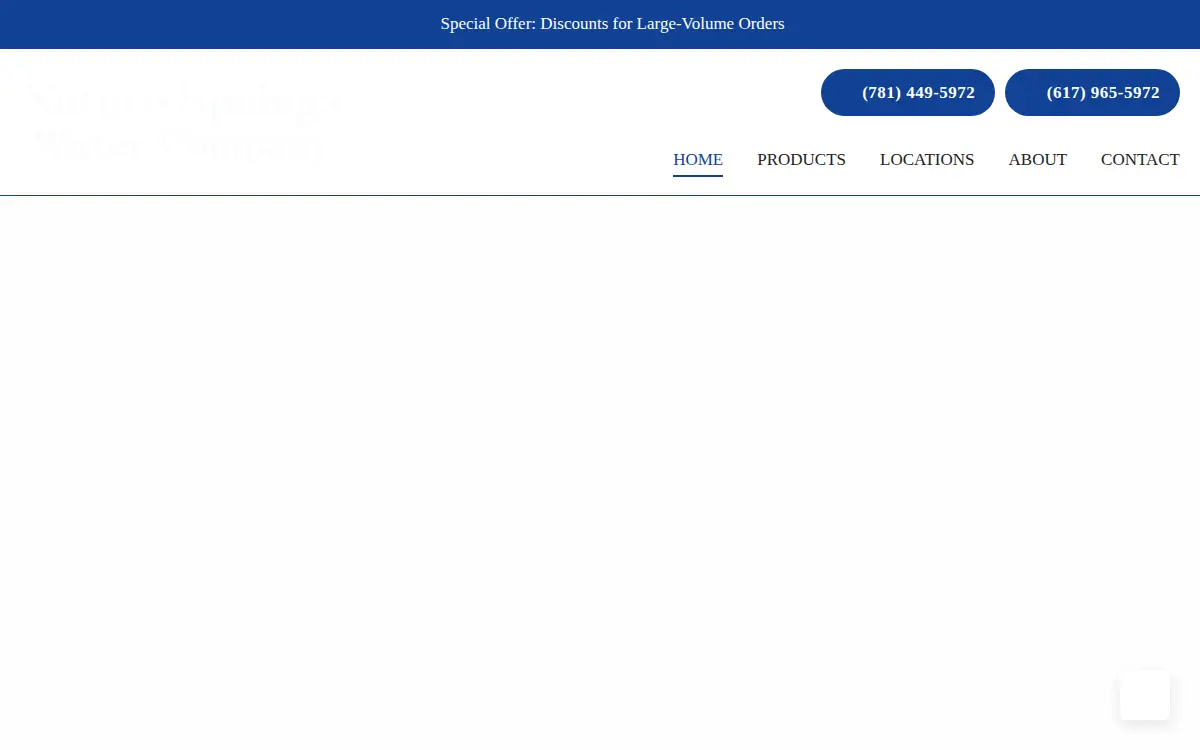 Homepage of Nature Springs Water Company, INC.