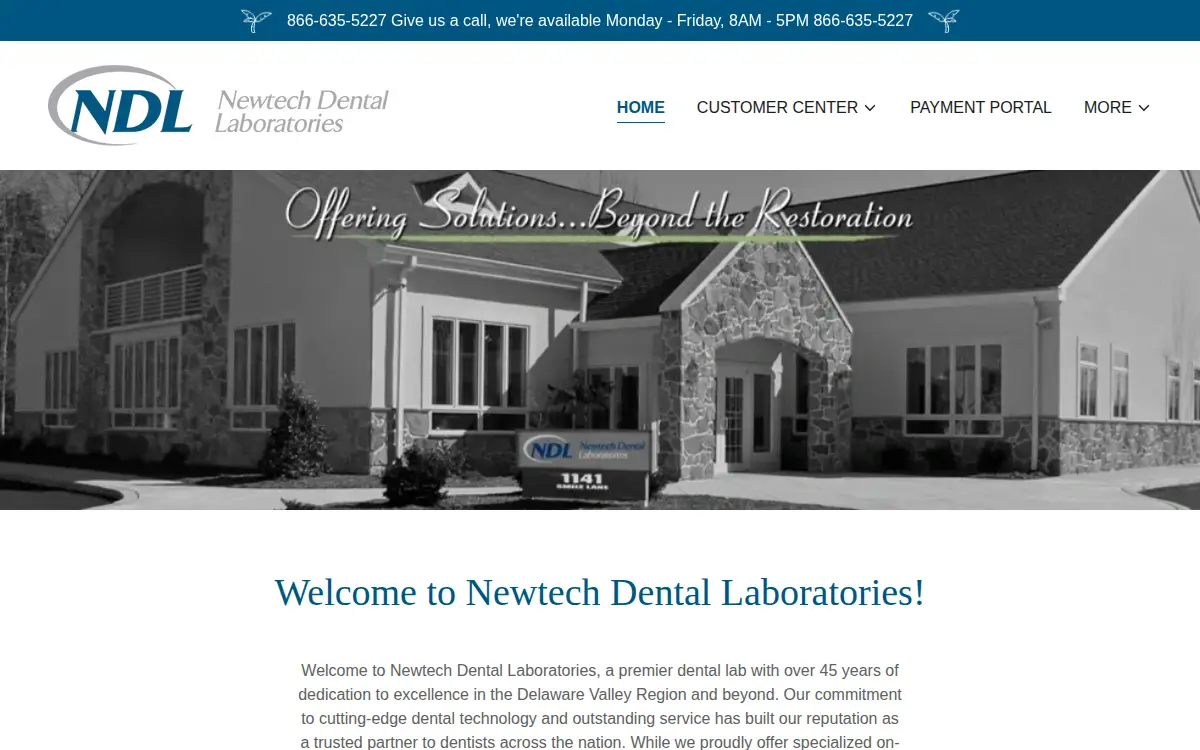 Homepage of Hubert C. Jasinski Dental Laboratory, INC.