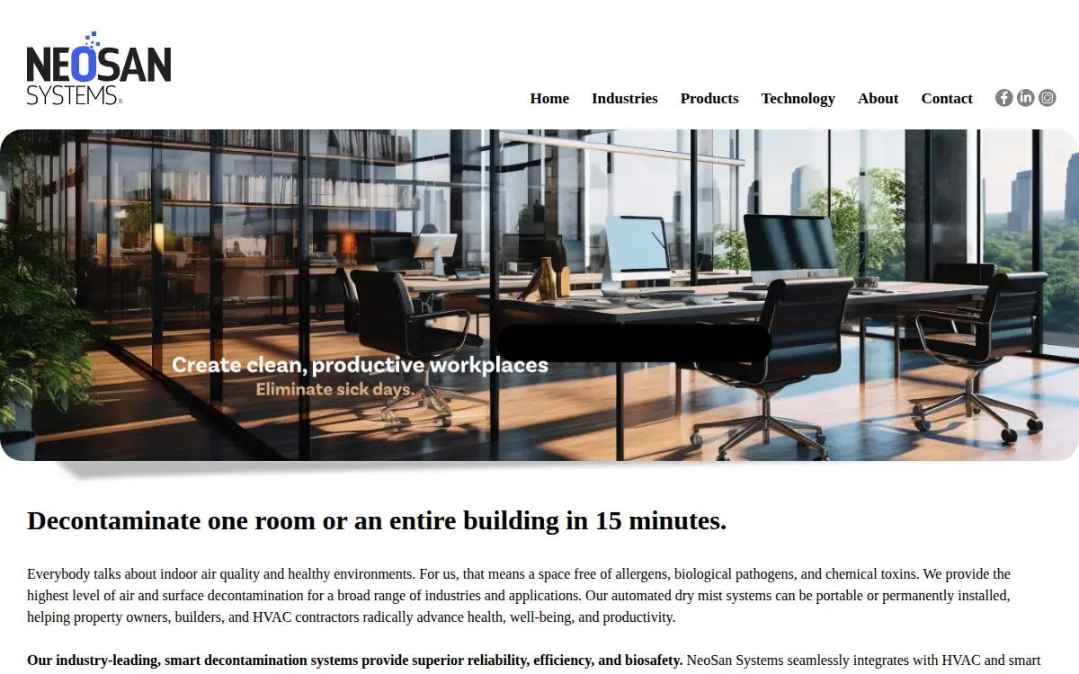 Homepage of Biosans LLC