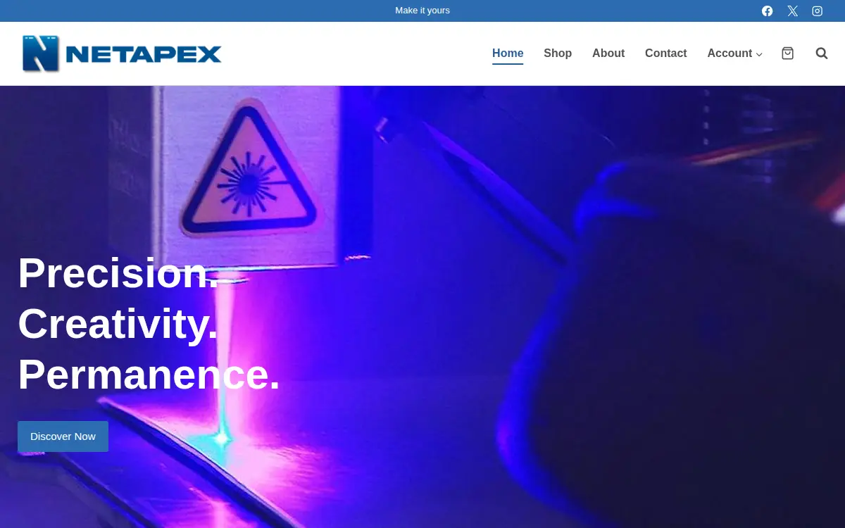 Homepage of Netapex Limited