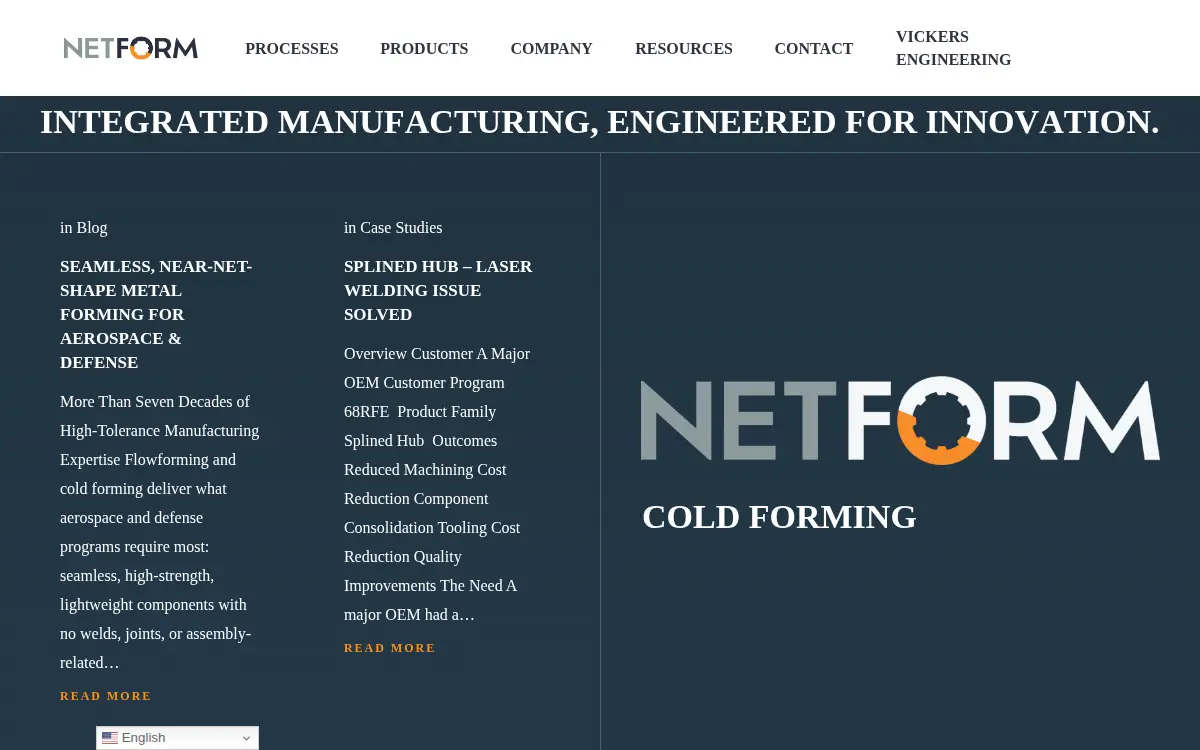 Homepage of Mfc Netform LLC