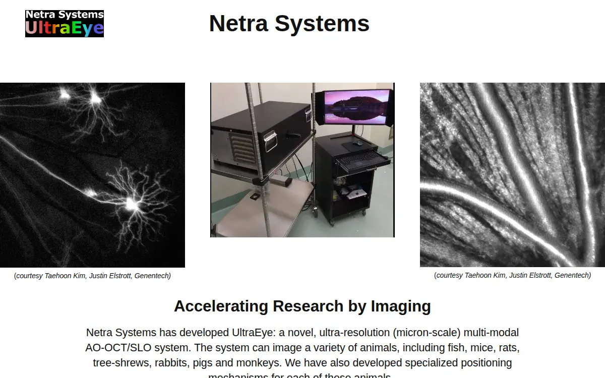 Homepage of Netra Systems, INC