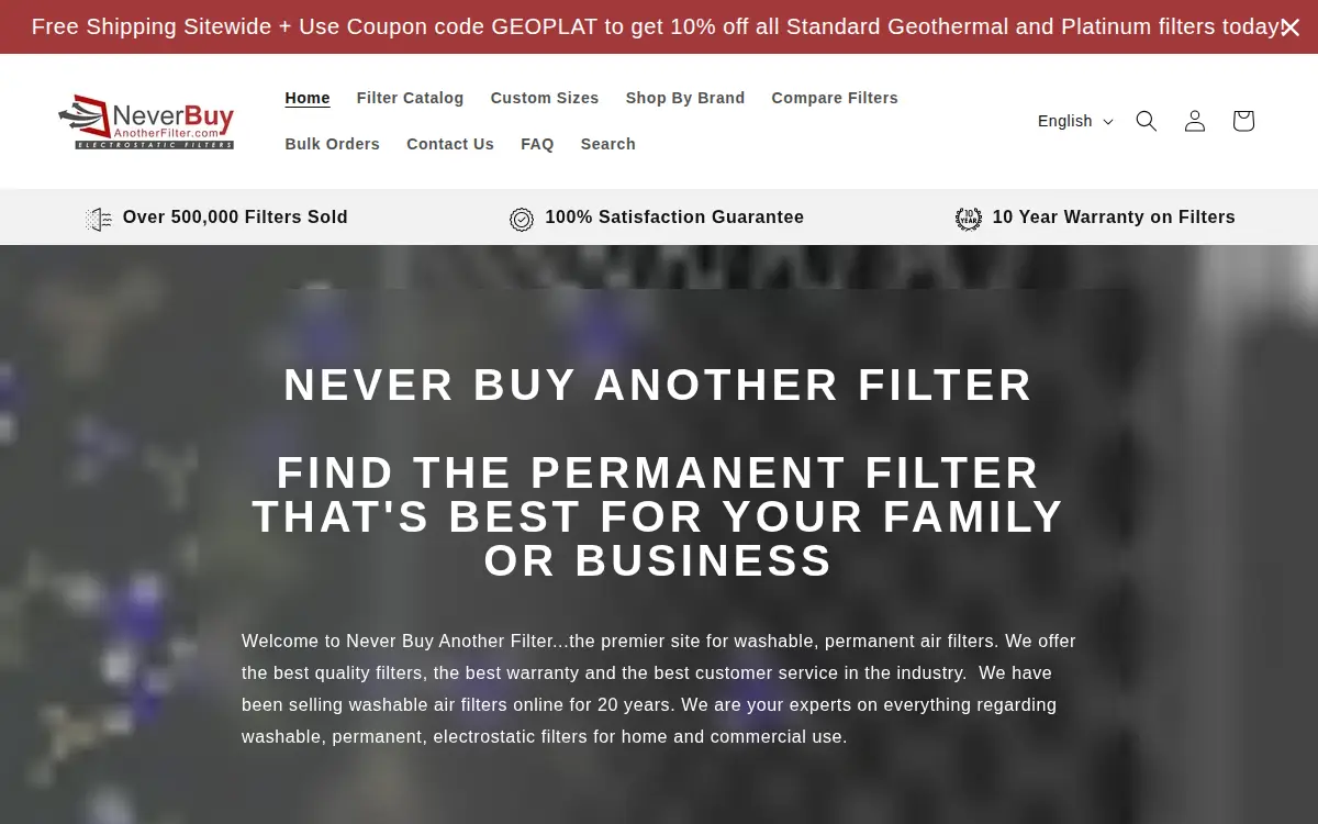 Homepage of Clean Air Solutions LLC