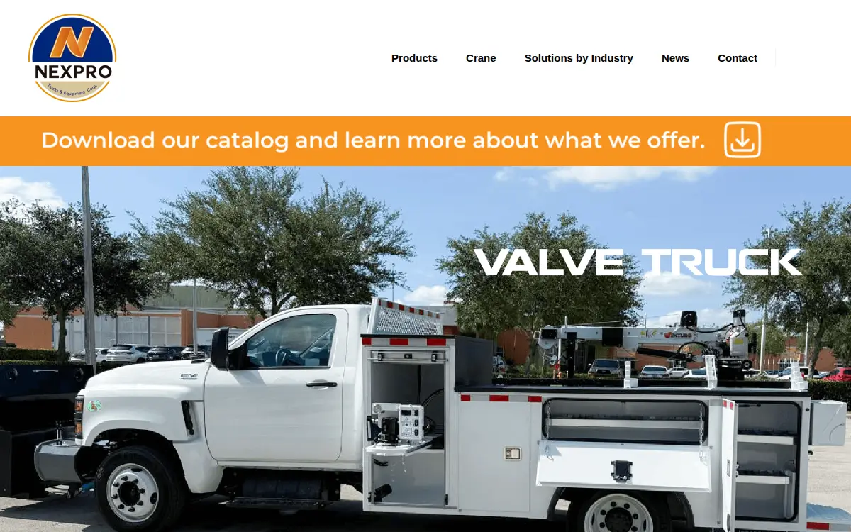 Homepage of Nexpro Trucks & Equipment CORP