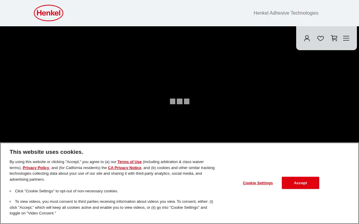 Homepage of Henkel Corporation