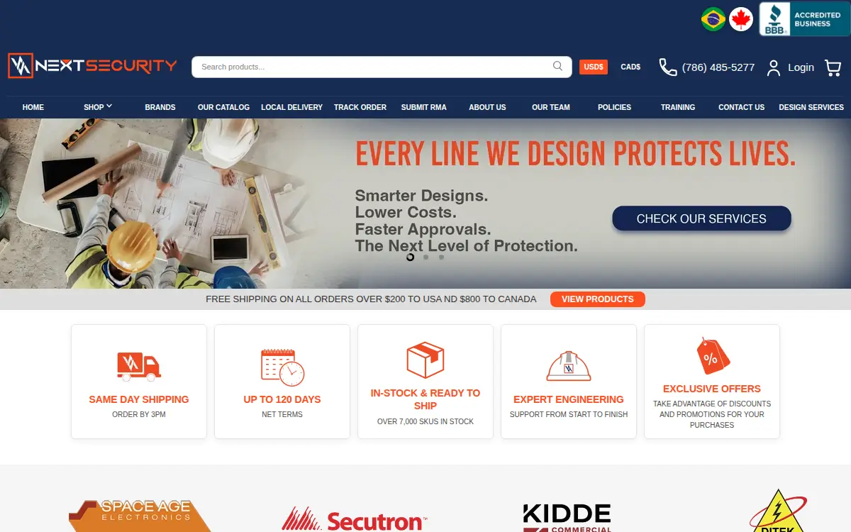 Homepage of Next Security LLC