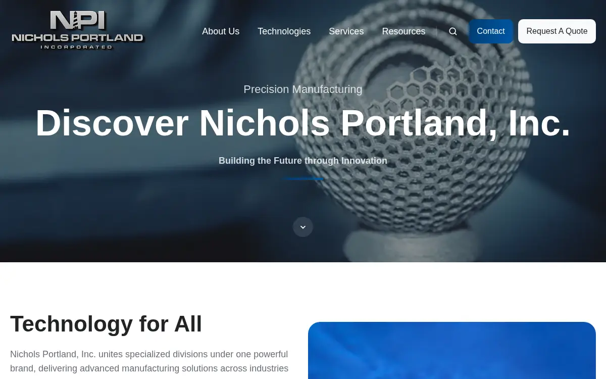 Homepage of Nichols Portland, INC.