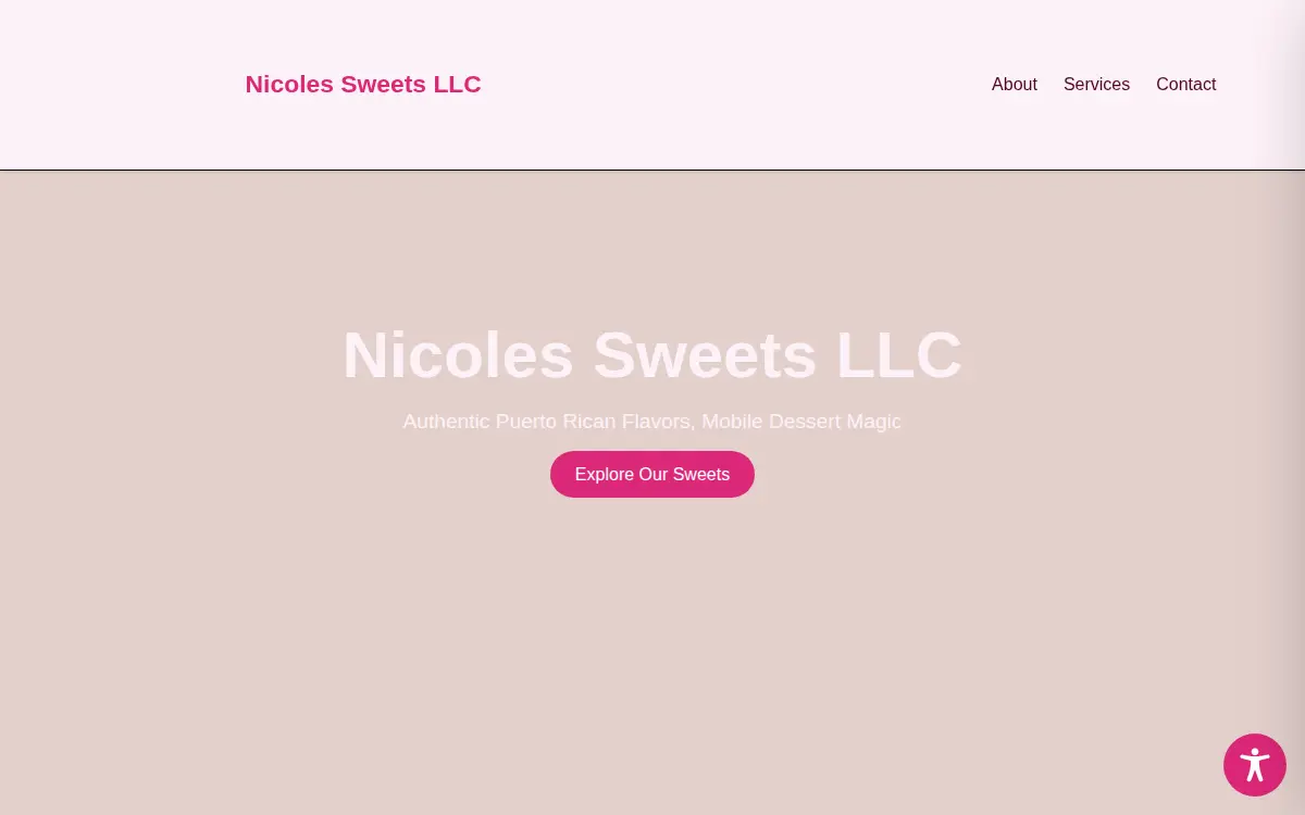 Homepage of Nicoles Sweets LLC